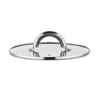 Cratita din inox, compatibila cu plita cu inductie, cu capac din sticla, 22 cm, 4.50 l, Grunberg GR7022
