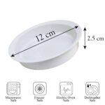 Vas termorezistent 12x2.5 cm, Alb