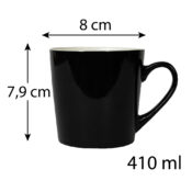 Set 6 cani conice model Negru si Alb, 410 ml