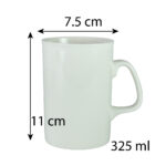 Set 6 cani tubulare Alb lucios, 325 ml