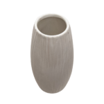 Vază albă din ceramică, cu model scoarță din copac, 17x7 cm
