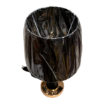 Veioză neagră, model diamant, 43x23 cm