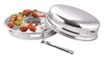 Gratar cu capac si maner, din inox, pentru aragaz, 32.50 x 13.50 cm, Grunberg JN866