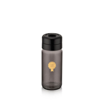Recipient 245 ml, din sticla, cu capac din plastic, Qlux C00364 Recipient 245 ml, din sticla, cu capac din plastic, Qlux C00364