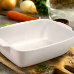 Set 2 vase termorezistente 22x16x7 cm Alb