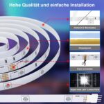 Bandă de lumină LED compatibilă Cozylady Alexa, bandă de lumină cu LED pentru muzică controlabilă prin aplicație inteligentă, bandă de lumină LED care schimbă culoarea compatibilă cu Alexa și Google Assistant,1 buc
