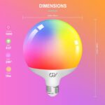 GY Alexa Bec Smart Lamp E27 G120 18W 1800 LM, Accesorii Alexa Bec Wi-Fi Compatibil cu Google Home 2,4 GHz, RGB Reglabil Alb Cald, Alb Rece și Bec Multicolor