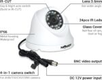 Cameră de supraveghere analogică Abronis 5MP Cameră CCTV cu dom de securitate 4-în-1 AHD TVI CVI CVBS, lentilă varifocală de 2,8-12 mm 36 LED-uri IR Viziune nocturnă