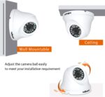 Cameră de supraveghere analogică Abronis 5MP Cameră CCTV cu dom de securitate 4-în-1 AHD TVI CVI CVBS, lentilă varifocală de 2,8-12 mm 36 LED-uri IR Viziune nocturnă