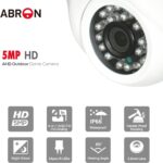 Cameră de supraveghere analogică Abronis 5MP Cameră CCTV cu dom de securitate 4-în-1 AHD TVI CVI CVBS, lentilă varifocală de 2,8-12 mm 36 LED-uri IR Viziune nocturnă