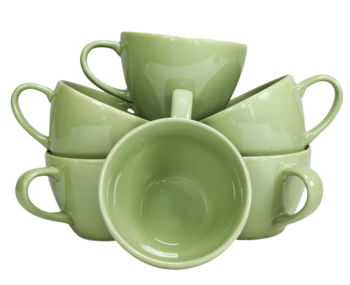 Set 6 cani Verde Pastel, 450 ml