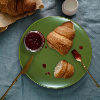 Set farfurii 12  piese, pentru 4 persoane, Olive Green, Cesiro, Verde Masliniu Mat