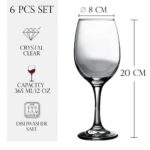Set 6 pahare cu picior din sticla de 365 ml, Cesiro