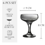 Set 6 pahare de 155 ml cu picior din sticla, Cesiro