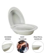 Set 2 vase termorezistente 18x12x5 cm, Alb