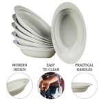 Set 6 vase termorezistente 18x12x5 cm, Alb