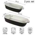 Set 2 vase termorezistente Alb/Negru, Marimi mixte