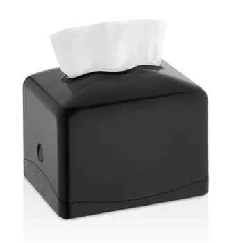 Dispenser MINI, plastic, negru, pt. servetele de masa pliate, 2 str, 11x19cm