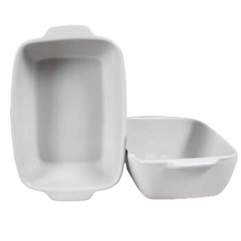 Set 2 vase termorezistente 22x16x7 cm Alb Set 2 vase termorezistente 22x16x7 cm Alb