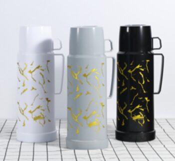 Termos din plastic cu interior din sticla, 0.45 l, Grunberg T10886 (diverse culori) Termos din plastic cu interior din sticla, 0.45 l, Grunberg T10886 (diverse culori)