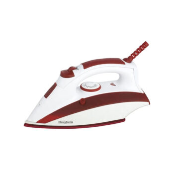 Fier de calcat Hausberg HB-7805, 2200 W, talpa ceramica, autocuratare, Rosu