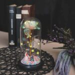 Trandafir în cupola 21 cm Multicolor cu cuplu