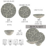 Set farfurii 20 piese, 5 persoane - Fiori di Ciliegio - Set Veselă Italiană Porțelan