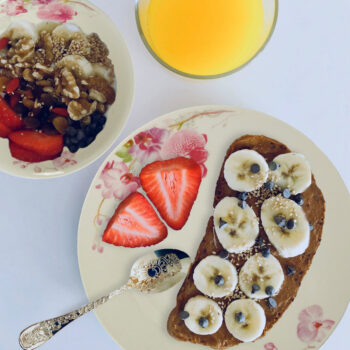 Set 6 farfurii intinse pentru 6 persoane 23 cm, Ivoire cu orhidee