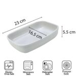Vas termorezistent 23 x 16.5 x 5.5 cm, Alb