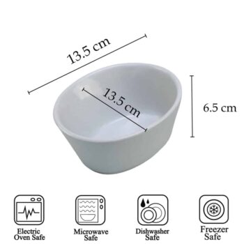 Vas termorezistent 13.5 x 13.5 x 6.5 cm, Alb