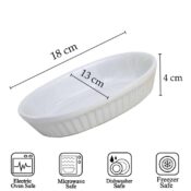 Vas termorezistent 18 x 13 x 4 cm, Alb