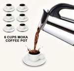 Espressor pentru aragaz , din inox , capacitate 6 cesti , Grunberg GR5180