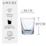Set 6 pahare apa, Kyknos, 285 ml, Transparent