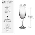 Set 6 pahare cu picior din sticla de 190 ml, Cesiro