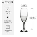 Set 6 pahare cu picior din sticla de 185 ml, Cesiro