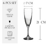 Set 6 pahare cu picior din sticla de 195 ml, Cesiro