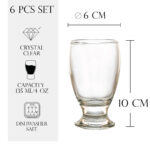Set 6 pahare cu picior mic din sticla de 135 ml, Cesiro