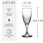 Set 6 pahare de 115 ml cu picior din sticla, Cesiro