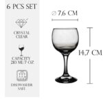 Set 6 pahare cu picior din sticla de 210 ml, Cesiro