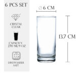 Set 6 pahare din sticla 270 ml