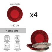 Set de 4 Farfurii Desert: Bucura-te de Gusturi Refinate