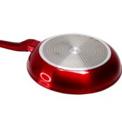 Tigaie din aluminiu turnat, interior marmorat anti-aderent, baza metalica pentru plita cu inductie, 24 cm, Grunberg GR3324