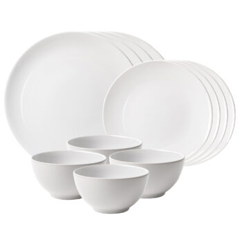 Set farfurii 12 piese, pentru 4 persoane, North Pole, Cesiro, Alb Arctic Lucios Set farfurii 12 piese, pentru 4 persoane, North Pole, Cesiro, Alb Arctic Lucios