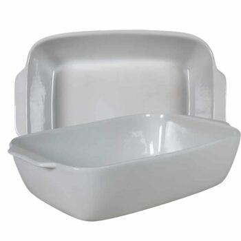 Set 2 vase termorezistente Alb 27x19.5x8 cm