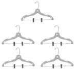 Set 5 umerase pentru haine, din plastic si metal, 43 x 25 x 1.10 cm, Grunberg HG-016