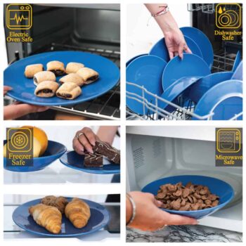 Set farfurii 18 piese, pentru 6 persoane, Blue sky, Cesiro, Albastru