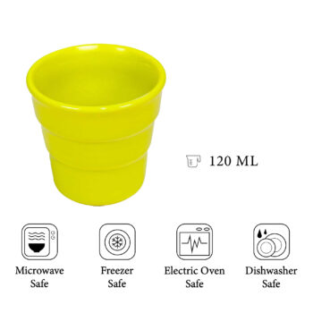Pahar cu model Verde Neon de 120 ml, Cesiro