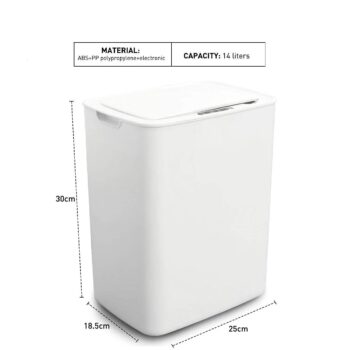 Cos de gunoi automat cu senzor, pentru bucatarie sau baie, capacitate 14 l, reincarcabil cu usb, Victronic CG3904 (albastru)