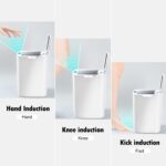 Cos de gunoi automat cu senzor, pentru bucatarie sau baie, capacitate 14 l, reincarcabil cu usb, Victronic CG3904 (albastru)