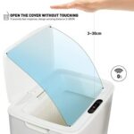 Cos de gunoi automat cu senzor, pentru bucatarie sau baie, capacitate 14 l, reincarcabil cu usb, Victronic CG3904 (albastru)